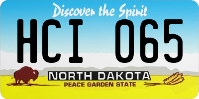 ND license plate HCI065