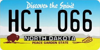 ND license plate HCI066