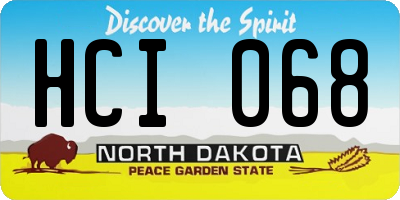 ND license plate HCI068