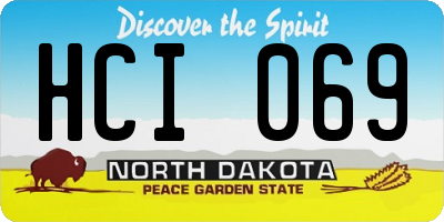 ND license plate HCI069