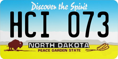 ND license plate HCI073