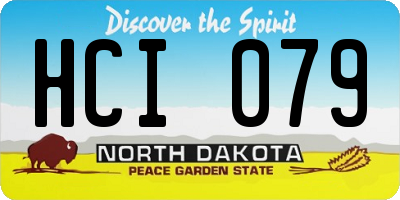 ND license plate HCI079