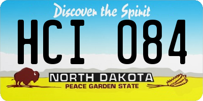 ND license plate HCI084