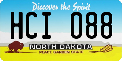 ND license plate HCI088