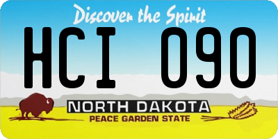 ND license plate HCI090