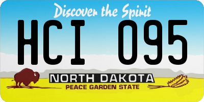 ND license plate HCI095