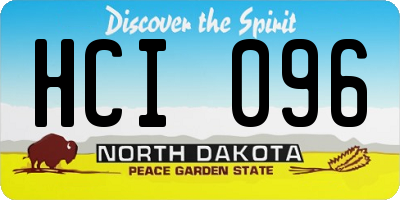 ND license plate HCI096