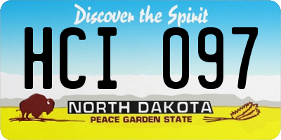 ND license plate HCI097