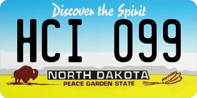 ND license plate HCI099