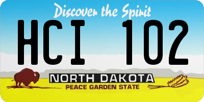 ND license plate HCI102