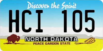 ND license plate HCI105