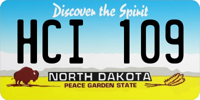 ND license plate HCI109
