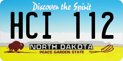 ND license plate HCI112