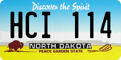 ND license plate HCI114