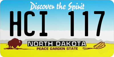 ND license plate HCI117