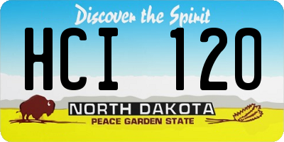 ND license plate HCI120