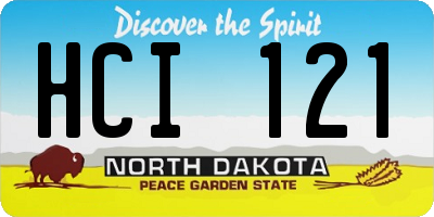 ND license plate HCI121