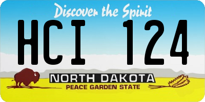 ND license plate HCI124