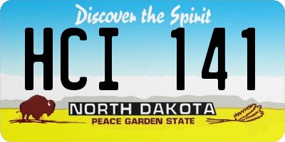 ND license plate HCI141