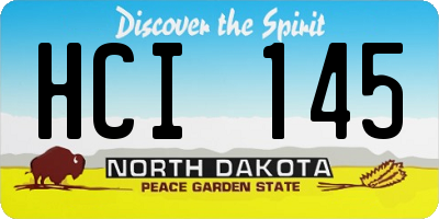 ND license plate HCI145
