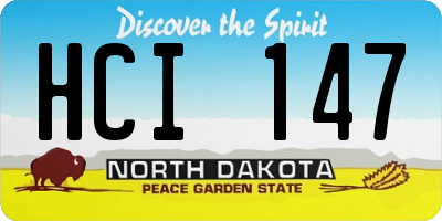 ND license plate HCI147