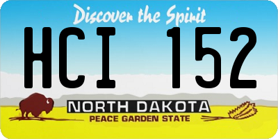 ND license plate HCI152
