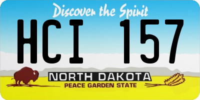 ND license plate HCI157