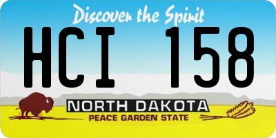 ND license plate HCI158