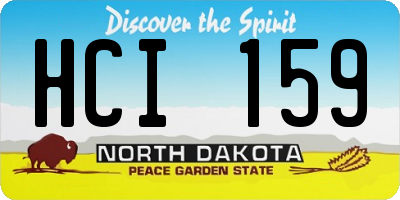 ND license plate HCI159