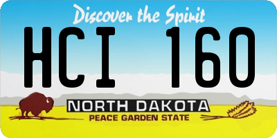 ND license plate HCI160