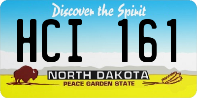 ND license plate HCI161
