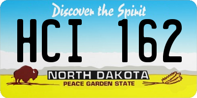 ND license plate HCI162