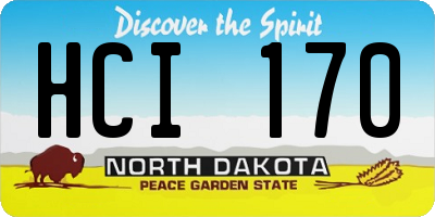 ND license plate HCI170