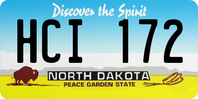 ND license plate HCI172