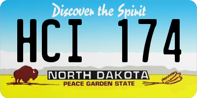 ND license plate HCI174