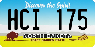 ND license plate HCI175