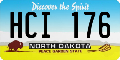 ND license plate HCI176