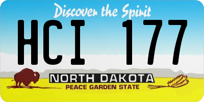 ND license plate HCI177