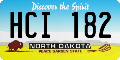 ND license plate HCI182
