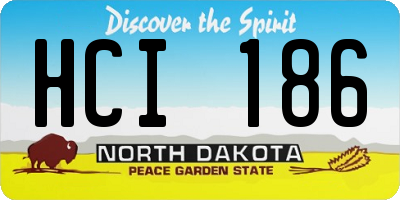 ND license plate HCI186