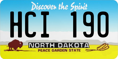 ND license plate HCI190