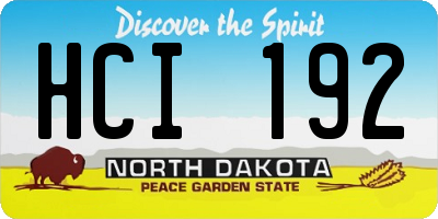ND license plate HCI192