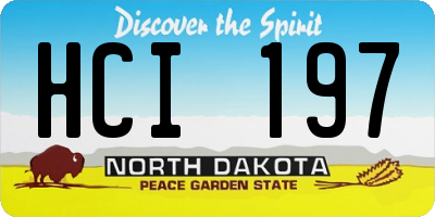 ND license plate HCI197