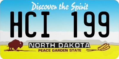 ND license plate HCI199