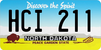 ND license plate HCI211
