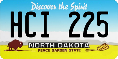 ND license plate HCI225