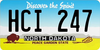 ND license plate HCI247