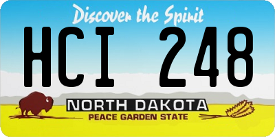 ND license plate HCI248