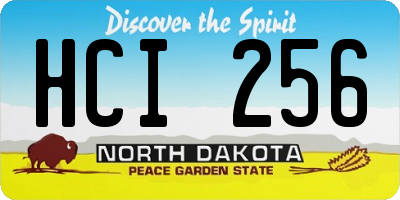 ND license plate HCI256