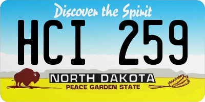 ND license plate HCI259